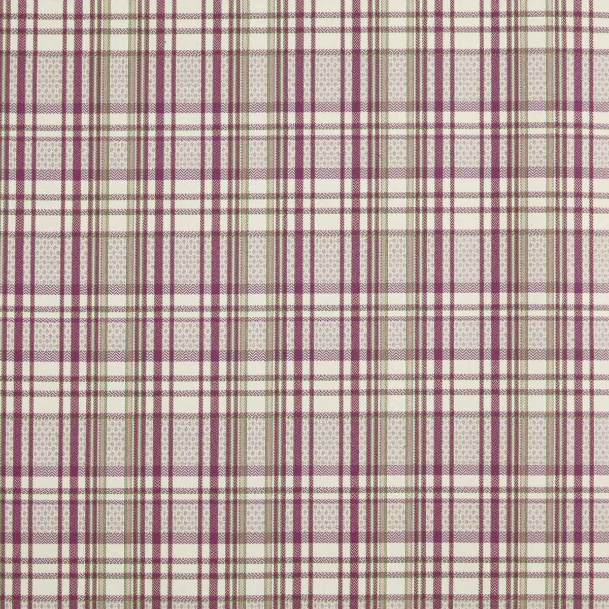 Joel Fabric - Moorland by Joel Fabric from Prestigious Textiles Revival collection - purple checked woven