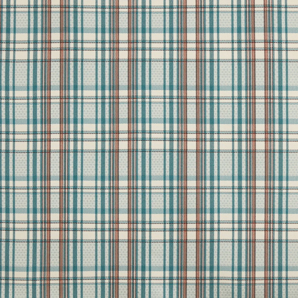 Joel Fabric - Lagoon by Joel Fabric from Prestigious Textiles Revival collection - blue checked woven