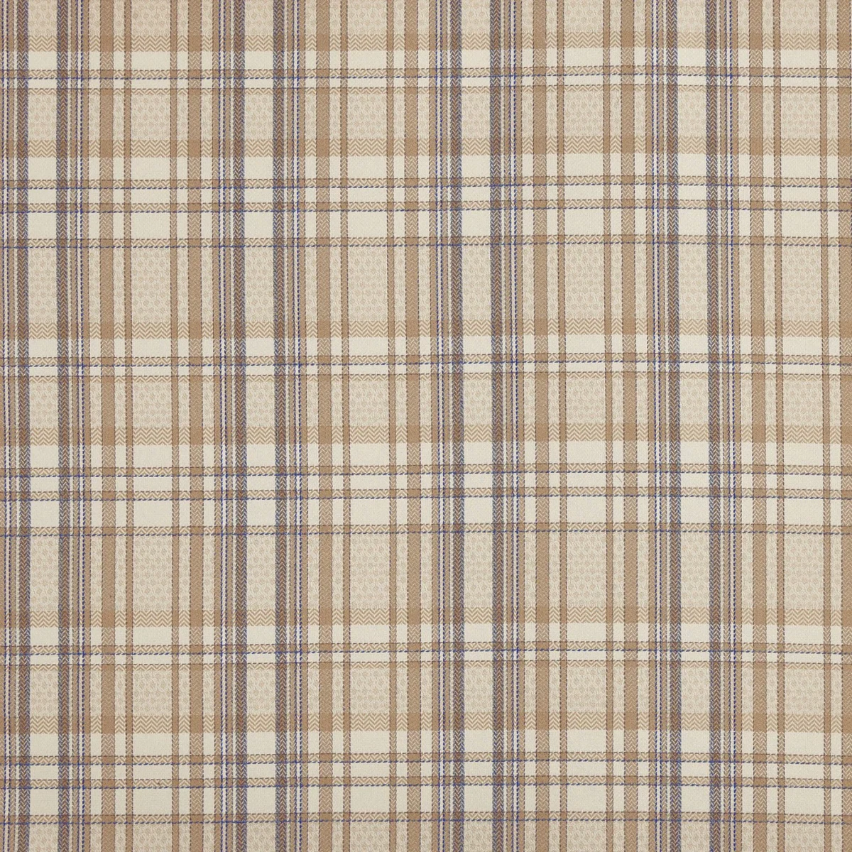 Joel Fabric - Cinnamon by Joel Fabric from Prestigious Textiles Revival collection - brown checked woven