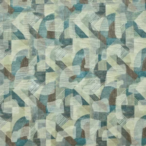 Clifford Fabric from Prestigious Textiles Revival collection - blue contemporary velvet-chenille