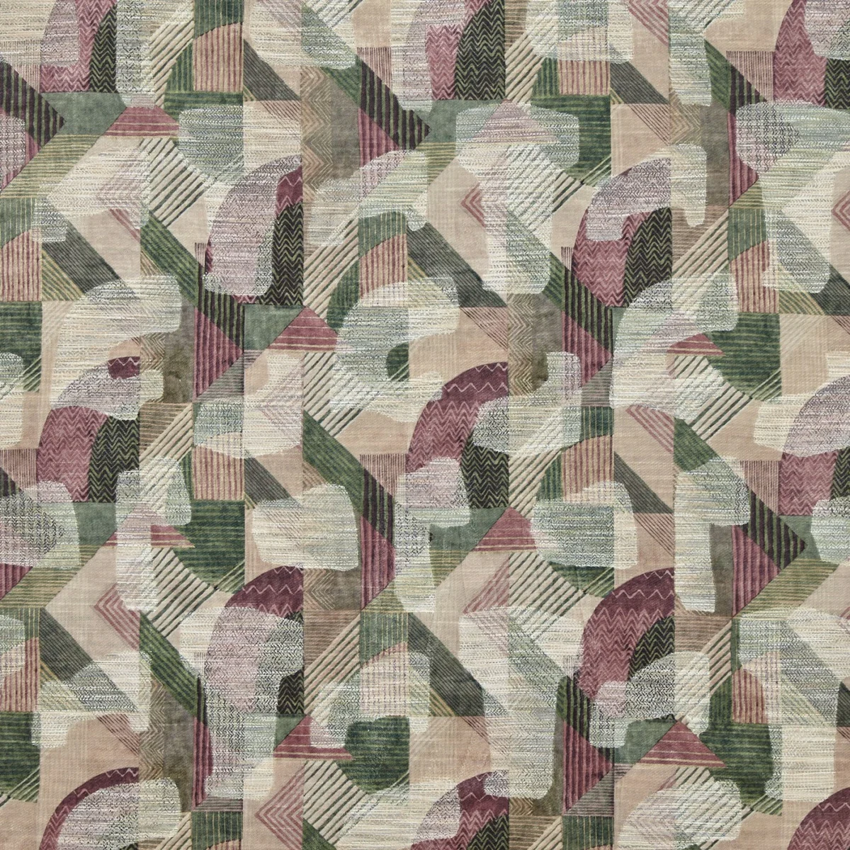 Clifford Fabric from Prestigious Textiles Revival collection - purple contemporary velvet-chenille