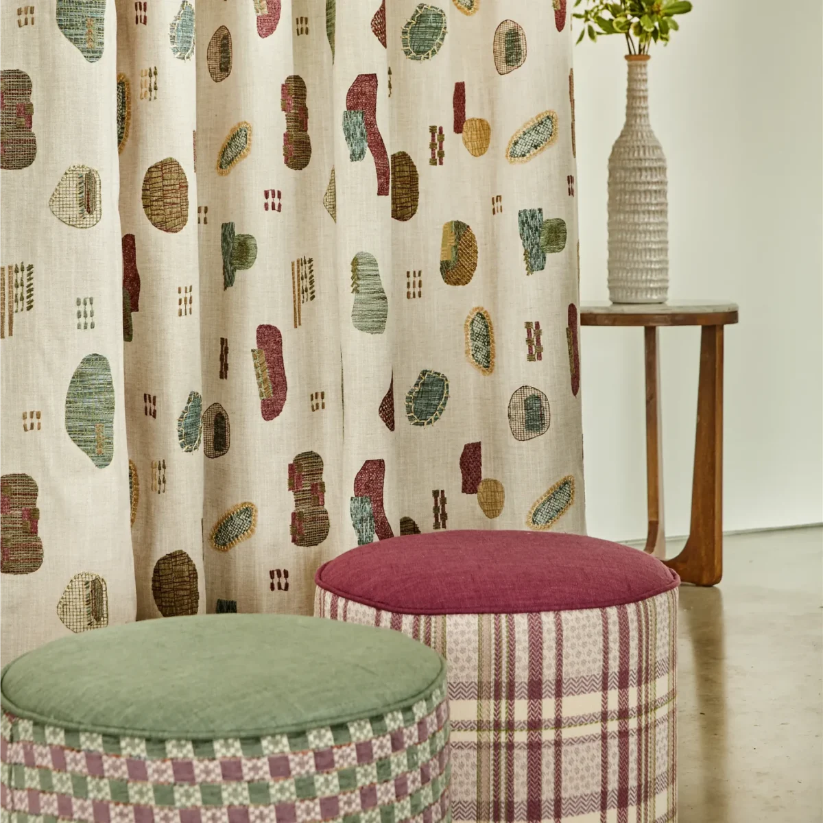 Irene Fabric - Reef by Irene Fabric from Prestigious Textiles Revival collection - multicolour spotted embroideried