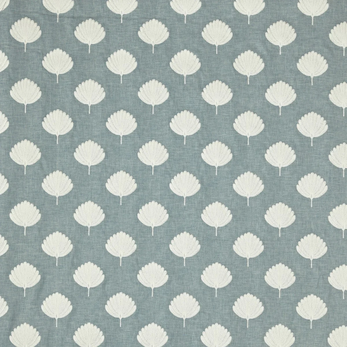 Tavola Fabric - Porcelain by Tavola Fabric from Prestigious Textiles Florence collection - blue spotted embroideried