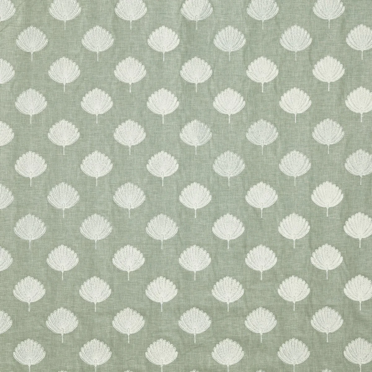 Tavola Fabric - Laurel by Tavola Fabric from Prestigious Textiles Florence collection - green spotted embroideried