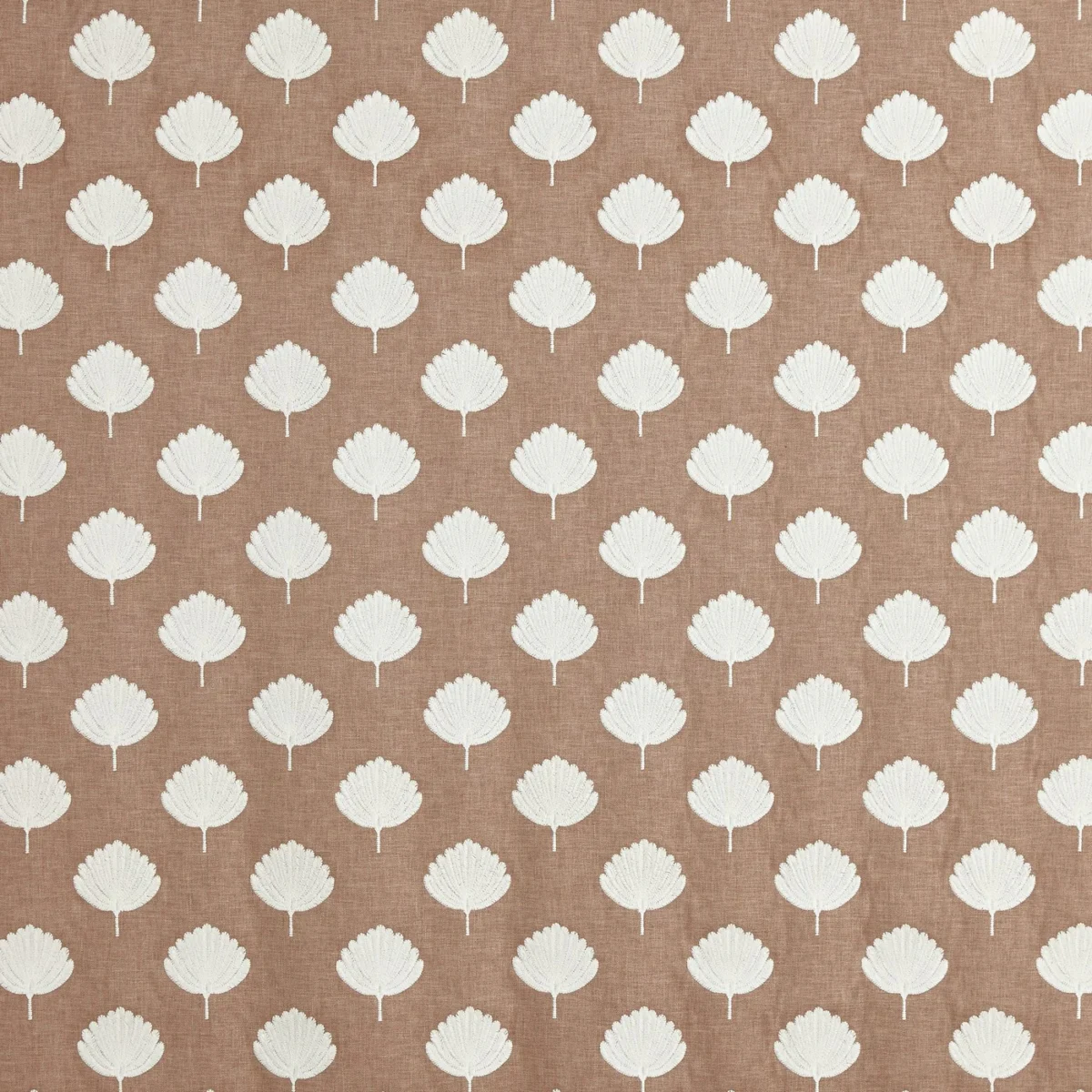 Tavola Fabric - Auburn by Tavola Fabric from Prestigious Textiles Florence collection - brown spotted embroideried
