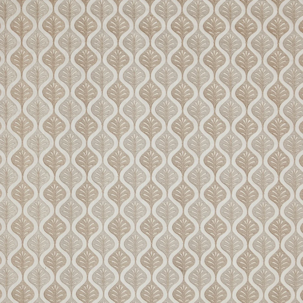 Soffiana Fabric - Pumice by Soffiana Fabric from Prestigious Textiles Florence collection - neutral geometric embroideried