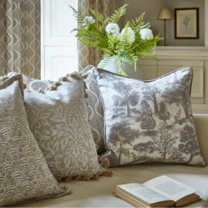 Romola Fabric from Prestigious Textiles Florence collection - neutral botanical jacquard