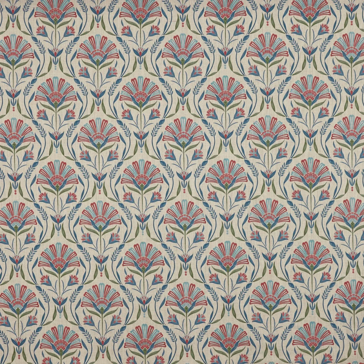Petunia Fabric - Summer by Petunia Fabric from Prestigious Textiles Cottage Charm collection - purple botanical printed