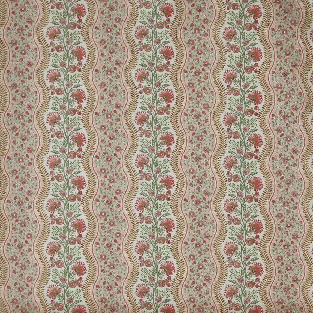Ornella Fabric - Spring by Ornella Fabric from Prestigious Textiles Cottage Charm collection - brown striped printed