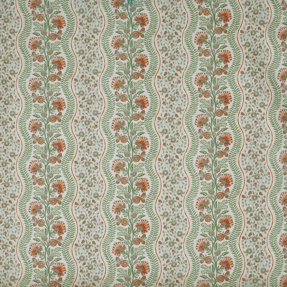 Ornella Fabric - Autumn by Ornella Fabric from Prestigious Textiles Cottage Charm collection - green striped printed