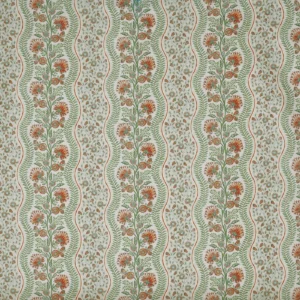 Ornella Fabric from Prestigious Textiles Cottage Charm collection - green striped printed