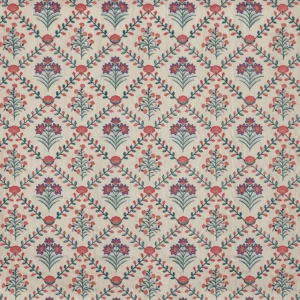 Marybud Fabric from Prestigious Textiles Cottage Charm collection - purple traditional embroideried
