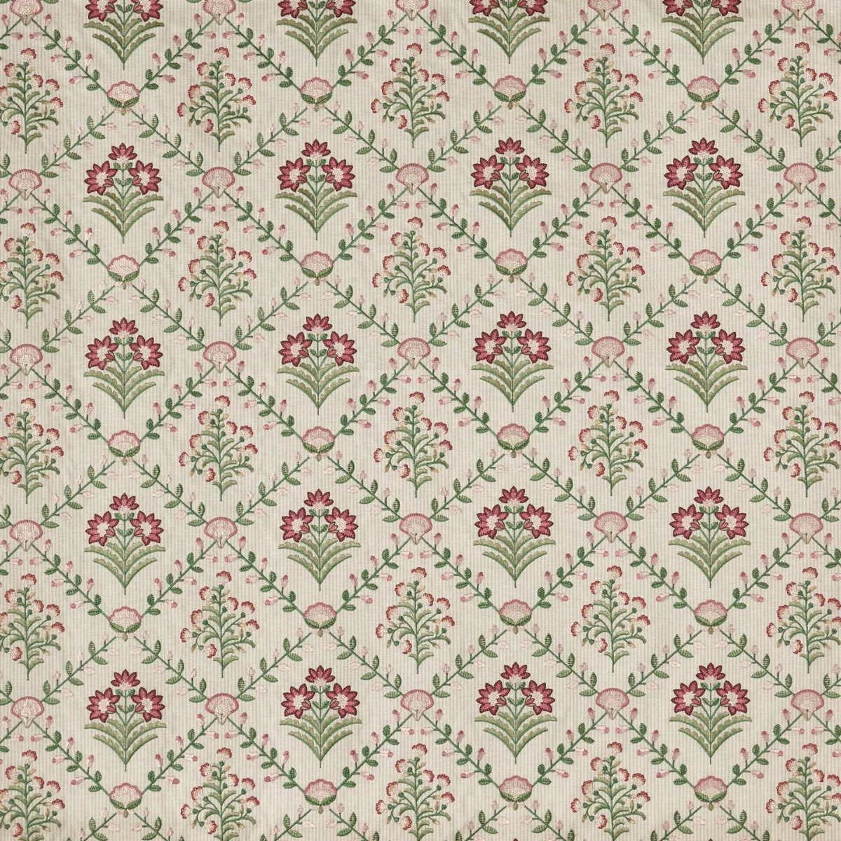 Marybud Fabric - Spring by Marybud Fabric from Prestigious Textiles Cottage Charm collection - green traditional embroideried