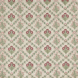 Marybud Fabric from Prestigious Textiles Cottage Charm collection - green traditional embroideried