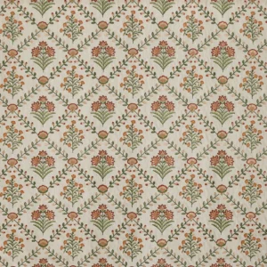 Marybud Fabric from Prestigious Textiles Cottage Charm collection - brown traditional embroideried