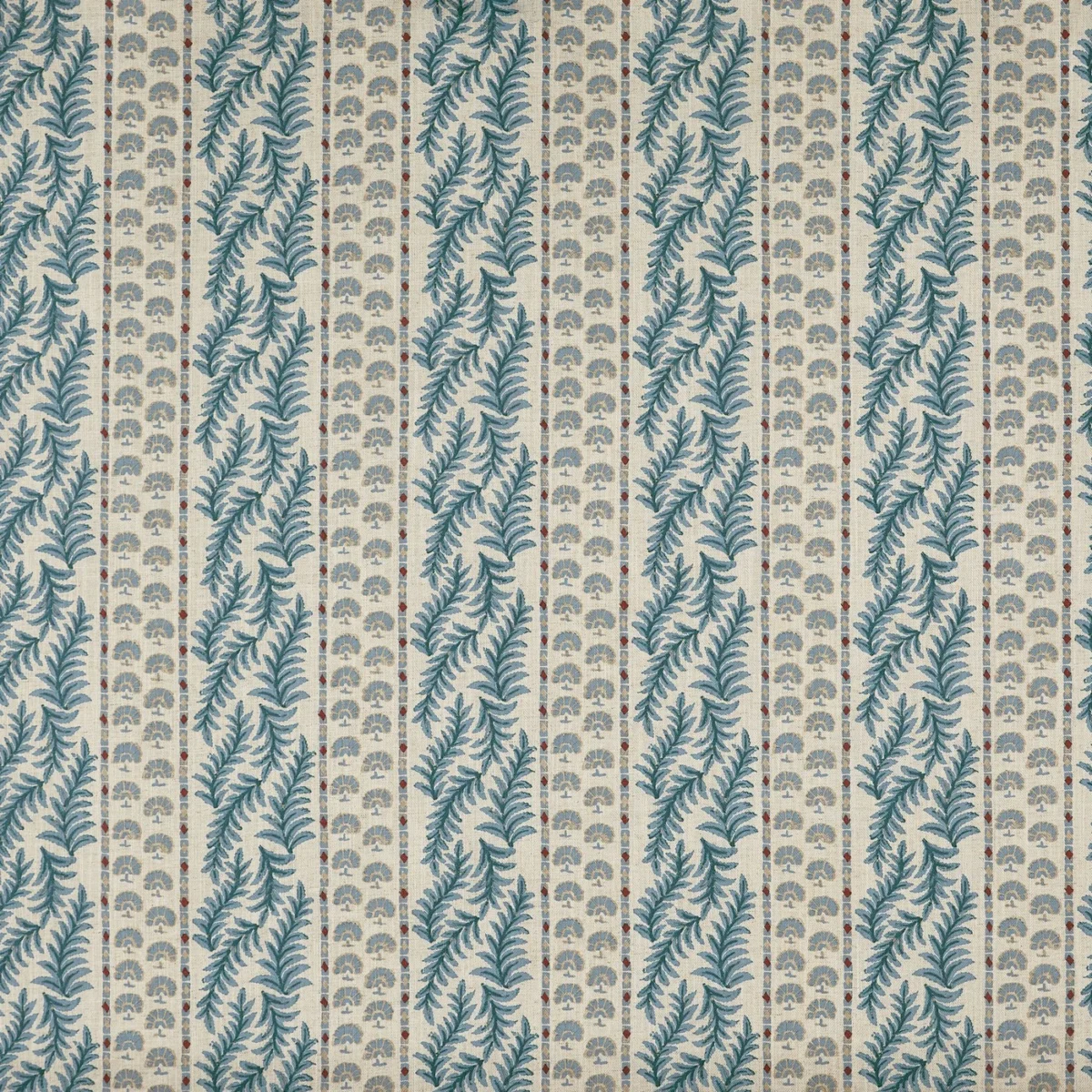 Foxglove Fabric - Summer by Foxglove Fabric from Prestigious Textiles Cottage Charm collection - blue striped printed