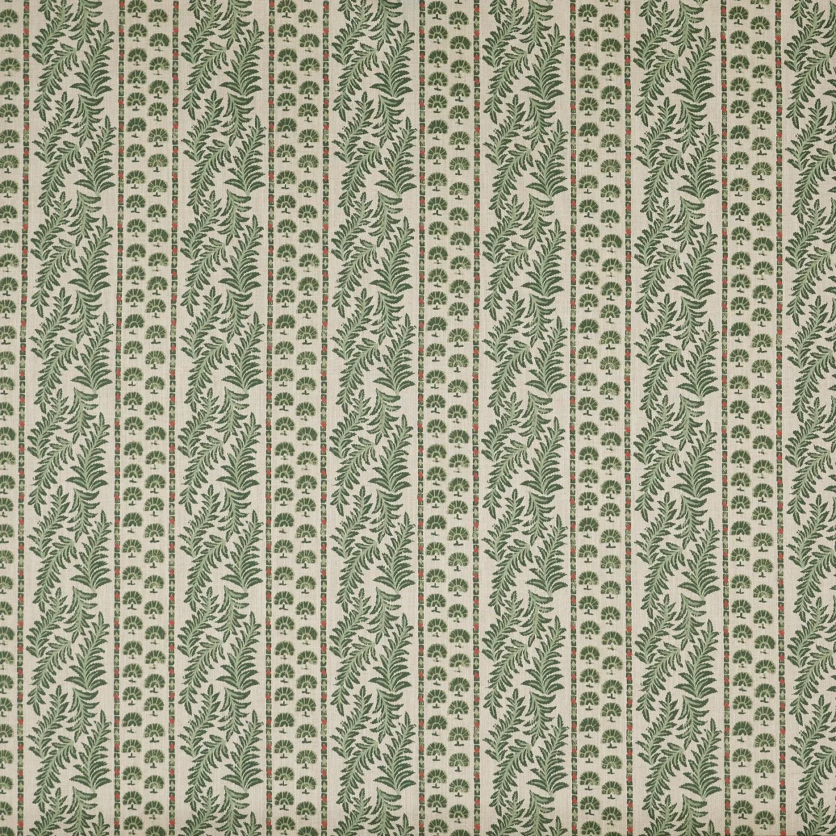 Foxglove Fabric - Autumn by Foxglove Fabric from Prestigious Textiles Cottage Charm collection - green striped printed