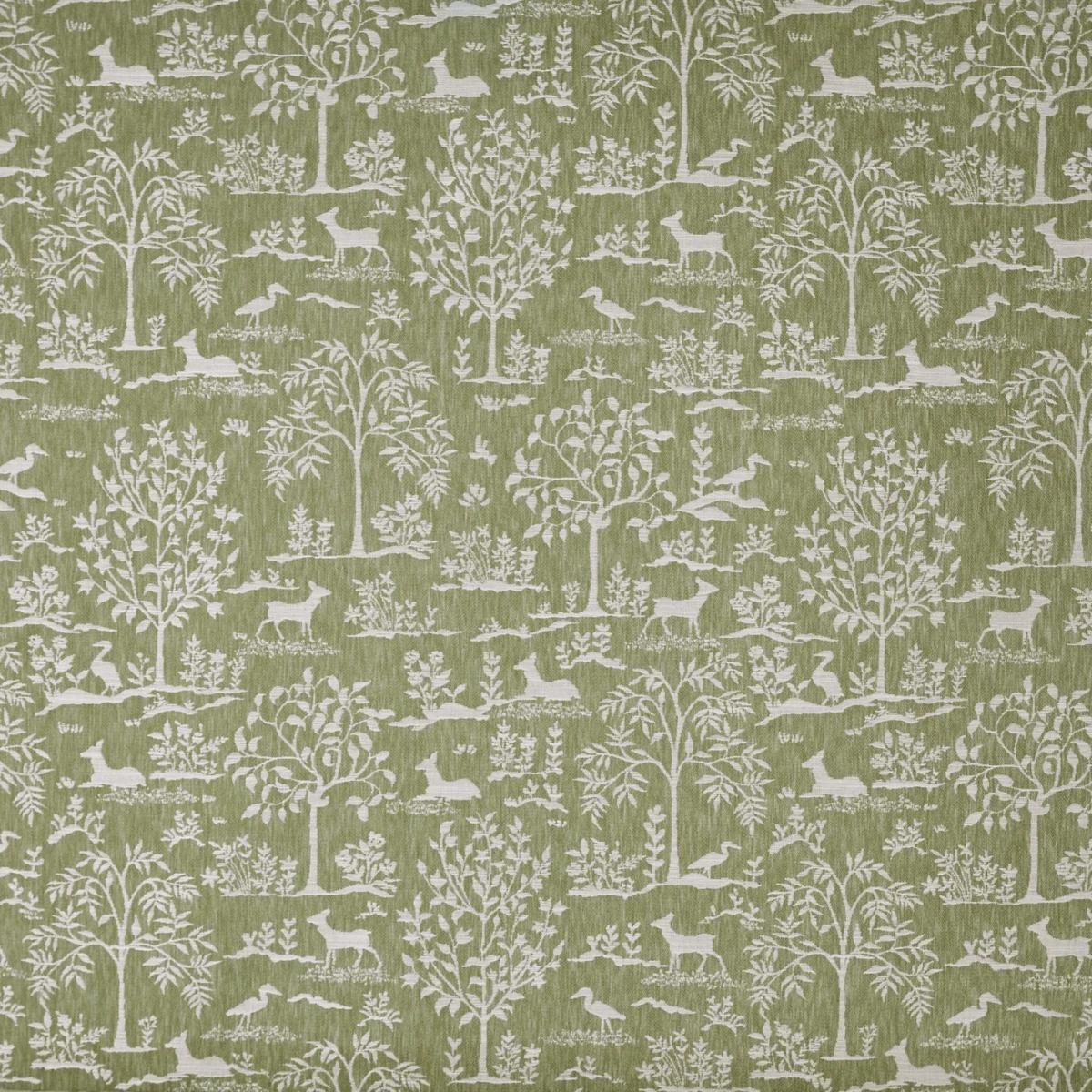 Ebony Fabric - Autumn by Ebony Fabric from Prestigious Textiles Cottage Charm collection - green botanical jacquard