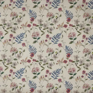 Carnation Fabric from Prestigious Textiles Cottage Charm collection - blue botanical printed