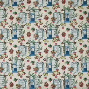 Ashton Fabric from Prestigious Textiles Cottage Charm collection - green botanical printed