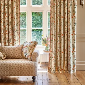 Hickory Fabric from Prestigious Textiles Cottage Charm collection - blue spotted woven