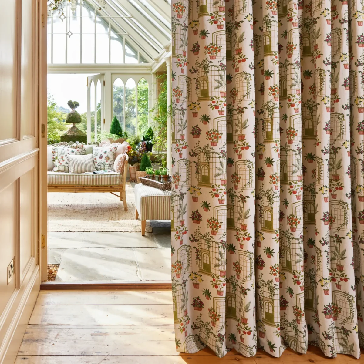 Ashton Fabric - Spring by Ashton Fabric from Prestigious Textiles Cottage Charm collection - green botanical printed
