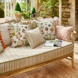 Hyacinth Fabric from Prestigious Textiles Cottage Charm collection - blue spotted jacquard