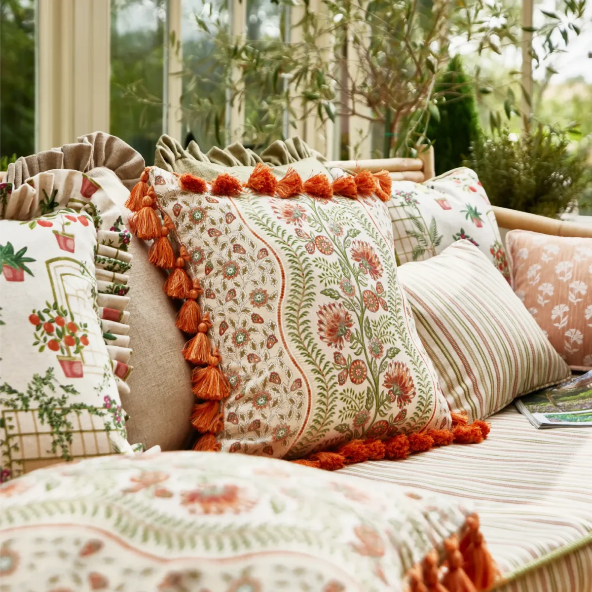Bilberry Fabric - Autumn by Ornella Fabric from Prestigious Textiles Cottage Charm collection - purple striped printed