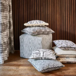 Latimer Fabric from Prestigious Textiles Pioneer collection - black-grey misc jacquard