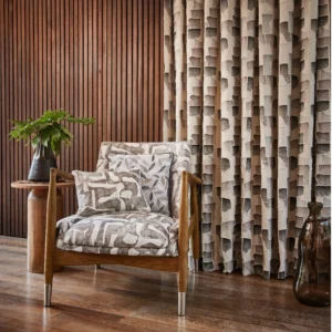 Magellan Fabric from Prestigious Textiles Pioneer collection - black-grey contemporary printed