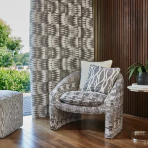 Pankhurst Fabric from Prestigious Textiles Pioneer collection - black-grey misc jacquard
