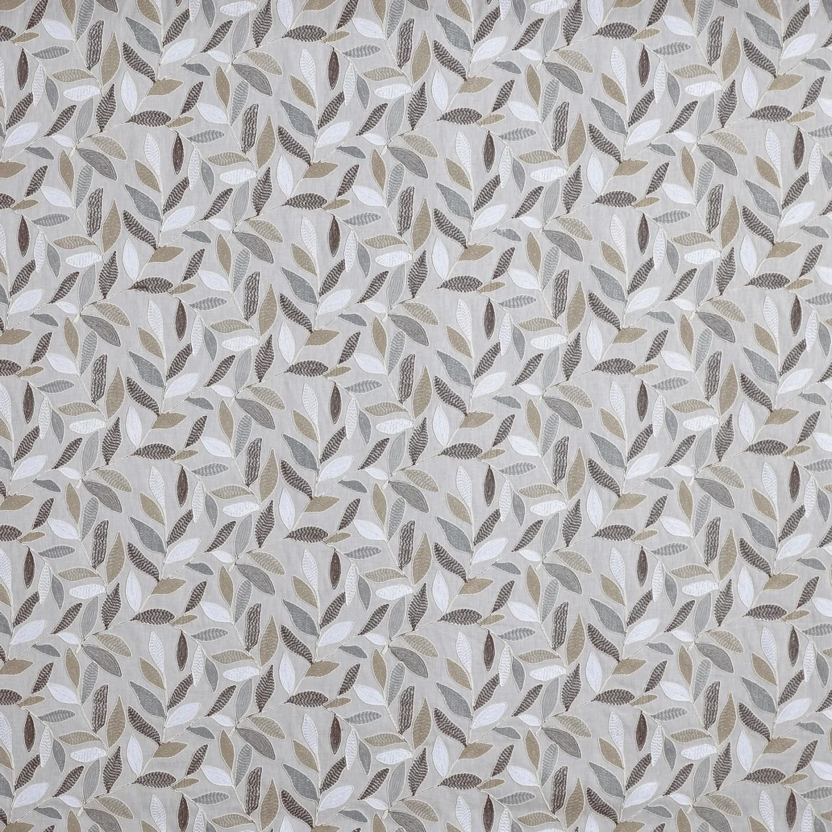 Lawson Fabric - Slate by Lawson Fabric from Prestigious Textiles Pioneer collection - black-grey botanical embroideried
