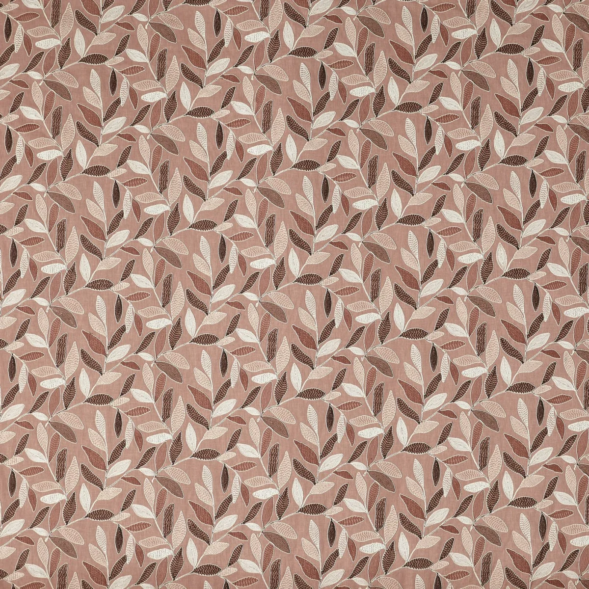 Lawson Fabric - Cranberry by Lawson Fabric from Prestigious Textiles Pioneer collection - red botanical embroideried