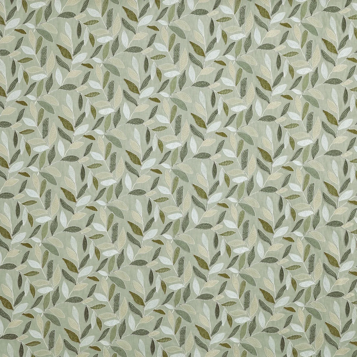 Lawson Fabric - Apple by Lawson Fabric from Prestigious Textiles Pioneer collection - green botanical embroideried