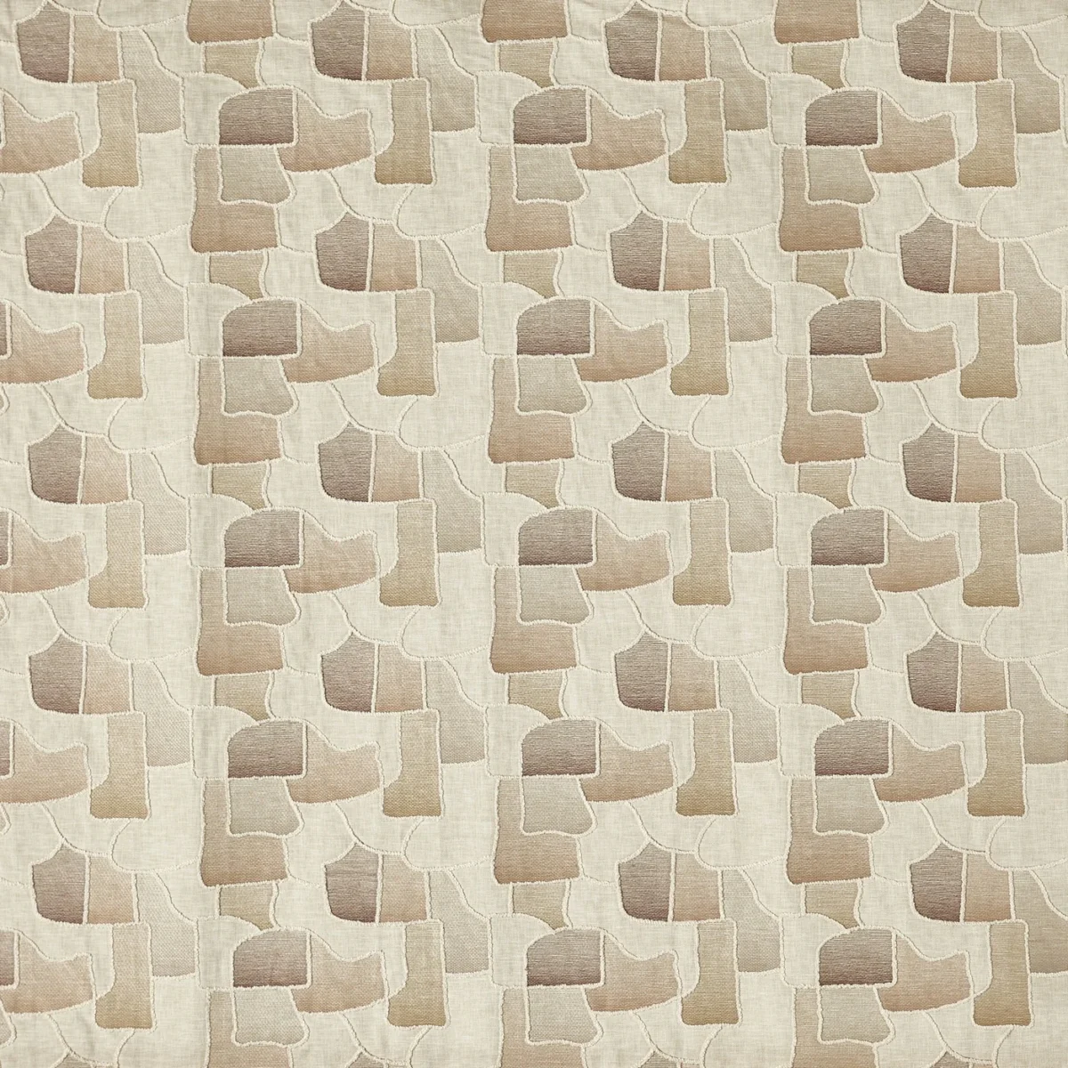 Farnsworth Fabric from Prestigious Textiles Pioneer collection - neutral contemporary embroideried