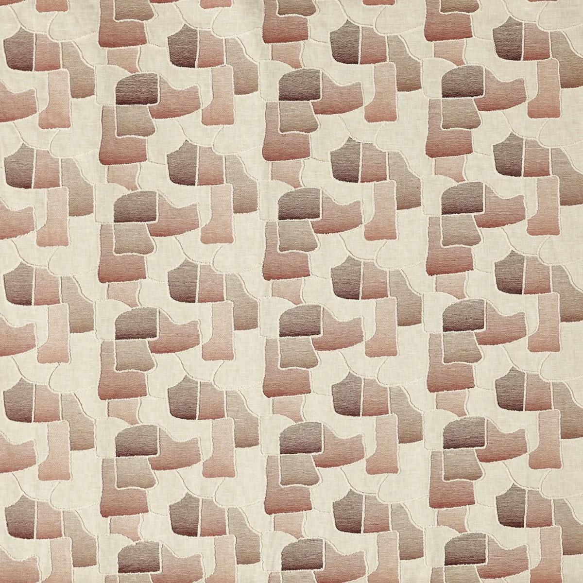 Farnsworth Fabric - Cranberry by Farnsworth Fabric from Prestigious Textiles Pioneer collection - red contemporary embroideried