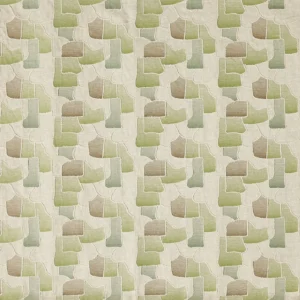 Farnsworth Fabric from Prestigious Textiles Pioneer collection - green contemporary embroideried