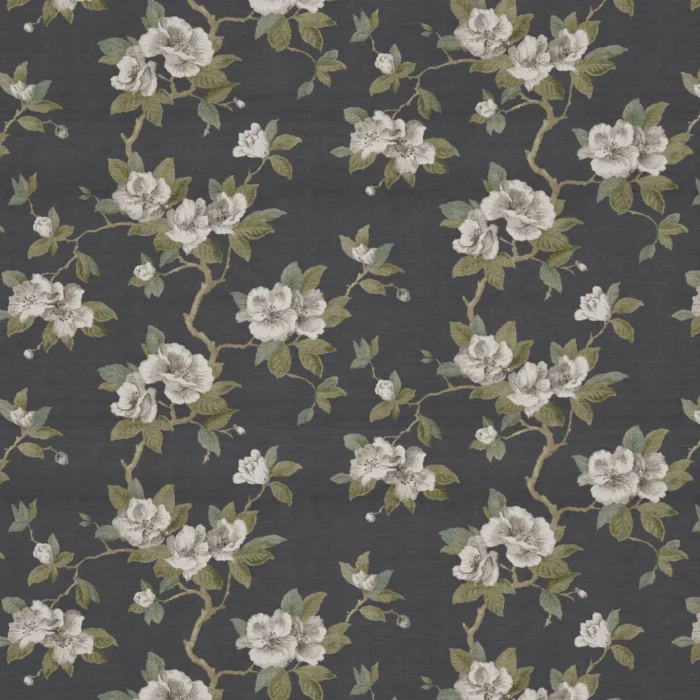 Fleurie Fabric - Ink swatch