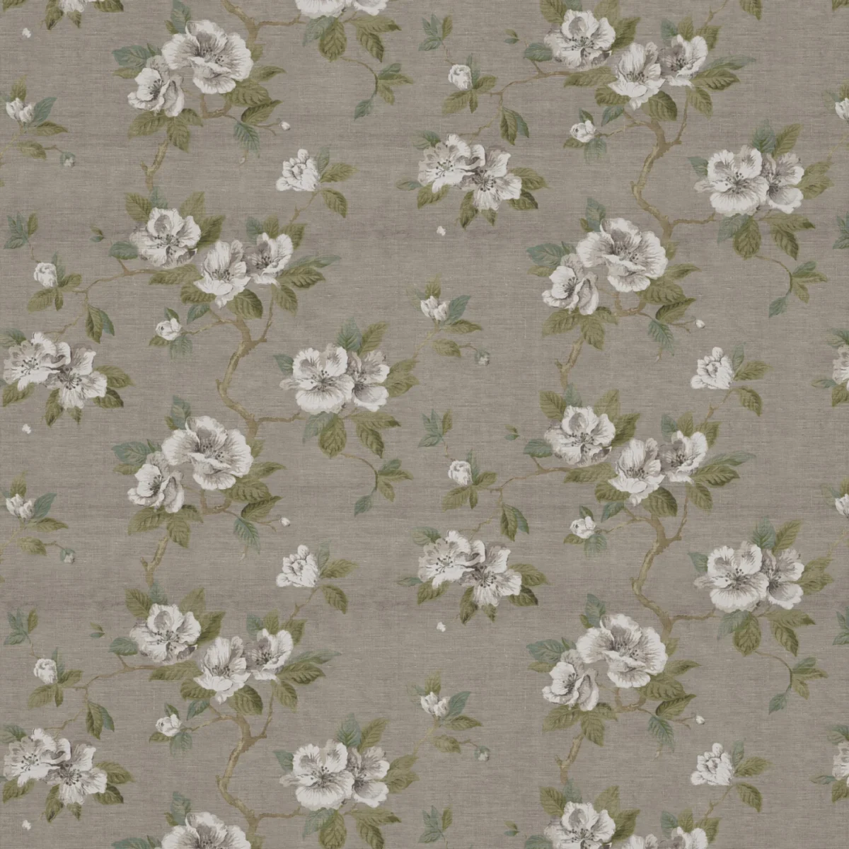 Fleurie Fabric from Warwick Archive Prints collection - yellow botanical printed