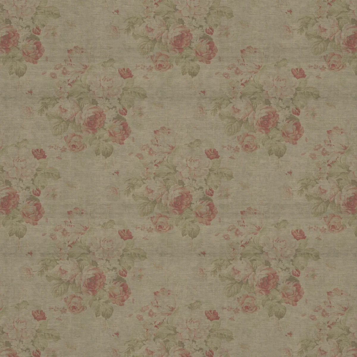 Bibury Fabric - Vintage by Bibury Fabric from Warwick Archive Prints collection - brown botanical printed