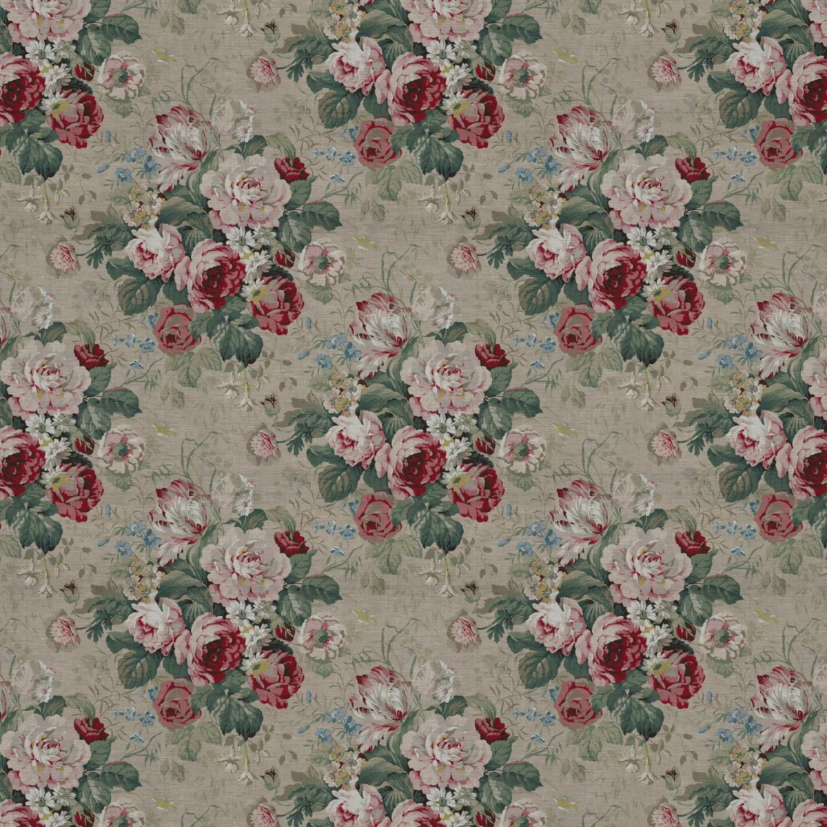 Bibury Fabric - Tapestry by Bibury Fabric from Warwick Archive Prints collection - green botanical printed