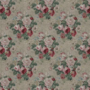 Bibury Fabric from Warwick Archive Prints collection - green botanical printed