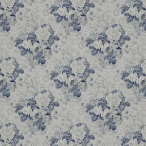 Bibury Fabric from Warwick Archive Prints collection - blue botanical printed