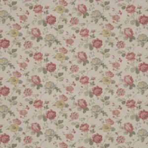 Chantilly Fabric from Warwick Archive Prints collection - red botanical printed