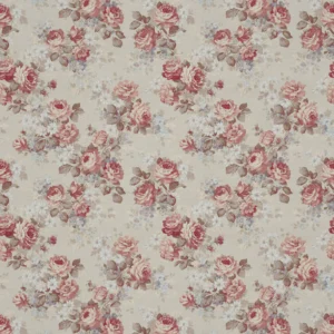Hawkswick Fabric from Warwick Archive Prints collection - red botanical printed