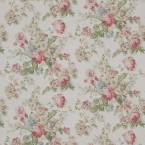 Fairfield Fabric from Warwick Archive Prints collection - red botanical printed