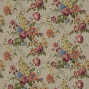 Fairfield Fabric from Warwick Archive Prints collection - orange botanical printed