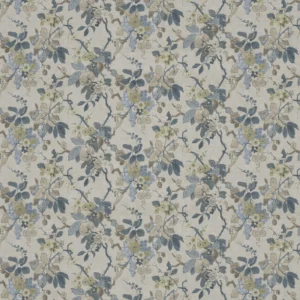 Kew Fabric from Warwick Archive Prints collection - blue botanical printed