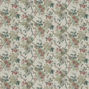 Kew Fabric from Warwick Archive Prints collection - green botanical printed