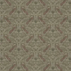 Cavendish Fabric from Warwick Archive Prints collection - green botanical printed